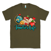 Army Green teacher life Classic Tee - AdoDesignShop