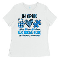 White in april we wear blue Ladies Tee - JahusDesignShop