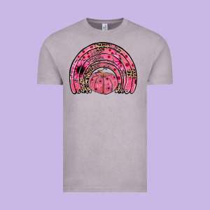 Pumpkin Ribbon Rainbow Vintage Tee Designed By Jahusdesignshop