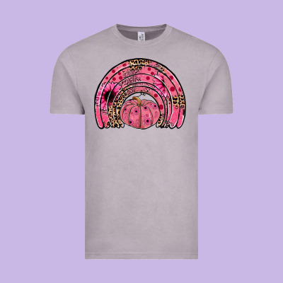 Pumpkin Ribbon Rainbow Vintage Tee Designed By Jahusdesignshop