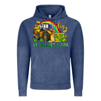 Vintage Denim i dig st patrick s day bulldozer Vintage Hoodie - JahusDesignShop