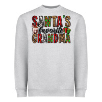 Heather Grey santa's favorite grandma Heavyweight Sweatshirt - Jasminsmagicworld
