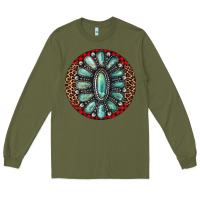 Army Green turquoise gemstone christmas ornament Long Sleeve Tee - Jasminsmagicworld