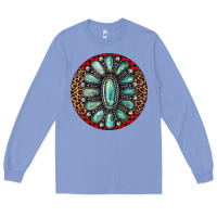 Colony Blue turquoise gemstone christmas ornament Long Sleeve Tee - Jasminsmagicworld