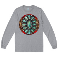 Heather Grey turquoise gemstone christmas ornament Long Sleeve Tee - Jasminsmagicworld