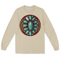 Mushroom turquoise gemstone christmas ornament Long Sleeve Tee - Jasminsmagicworld