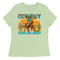 Matcha cowboy take me away Ladies Tee - texasbilliewilder