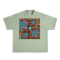 Oil Green 4th of july turquoise gemstone seamless pattern Urban Heavy Tee - BundleAndBundleShop
