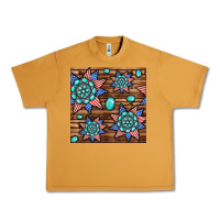 Peanut Butter 4th of july turquoise gemstone seamless pattern Urban Heavy Tee - BundleAndBundleShop