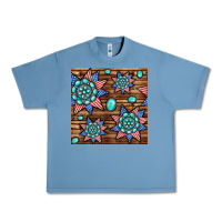 Pebble Blue 4th of july turquoise gemstone seamless pattern Urban Heavy Tee - BundleAndBundleShop