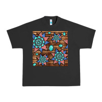 Pigment Black 4th of july turquoise gemstone seamless pattern Urban Heavy Tee - BundleAndBundleShop