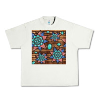 4th Of July Turquoise Gemstone Seamless Pattern Urban Heavy Tee | Teevron