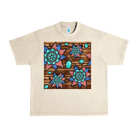 Sandshell 4th of july turquoise gemstone seamless pattern Urban Heavy Tee - BundleAndBundleShop