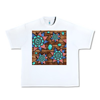 White 4th of july turquoise gemstone seamless pattern Urban Heavy Tee - BundleAndBundleShop