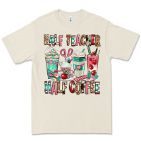 Bone half teacher half coffee Premium Tee - texasbilliewilder