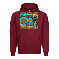 Burgundy pack your bags Zipper Hoodie - NancyCooperArtShop