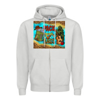 Dove Grey pack your bags Zipper Hoodie - NancyCooperArtShop