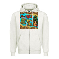Oatmeal Heather pack your bags Zipper Hoodie - NancyCooperArtShop
