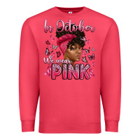 Cardinal in october we wear pink with afro woman Premium Sweatshirt - Artiststas