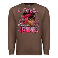 Chestnut in october we wear pink with afro woman Premium Sweatshirt - Artiststas