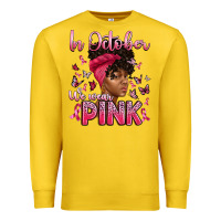 Lemon in october we wear pink with afro woman Premium Sweatshirt - Artiststas