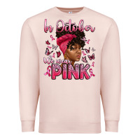 Pale Pink in october we wear pink with afro woman Premium Sweatshirt - Artiststas