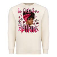 Sandshell in october we wear pink with afro woman Premium Sweatshirt - Artiststas