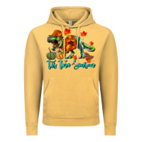 Vintage Mustard T- Rex Tis The Season Vintage Hoodie - RanaPortraitStore