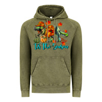 Vintage Olive T- Rex Tis The Season Vintage Hoodie - RanaPortraitStore