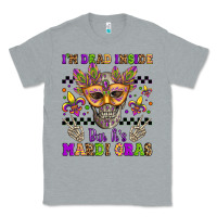 Heather Grey i'm dead inside but it's mardi gras Classic Tee - Jasminsmagicworld