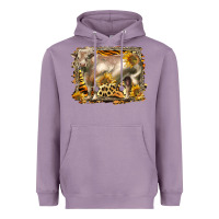 Lavender western charolais bull Heavyweight Hoodie - LillyAllenDesigns