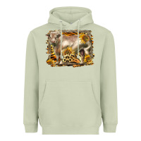 Matcha western charolais bull Heavyweight Hoodie - LillyAllenDesigns