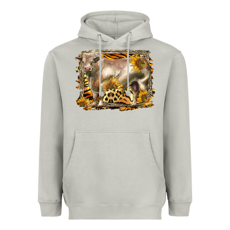 Western Charolais Bull Heavyweight Hoodie by LillyAllenDesigns | Teevron