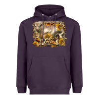Plum western charolais bull Heavyweight Hoodie - LillyAllenDesigns