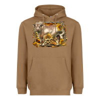 Toasted Coconut western charolais bull Heavyweight Hoodie - LillyAllenDesigns