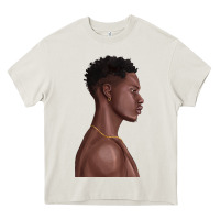 Cream afro black man Heavy Core Tee - texasbilliewilder