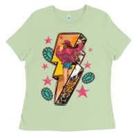 Matcha cowgirl with lightning bolt Ladies Tee - texasbilliewilder