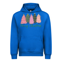 Cobalt merry christmas trees Urban Hoodie - CowGirlArtShop