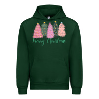 Forest Green merry christmas trees Urban Hoodie - CowGirlArtShop
