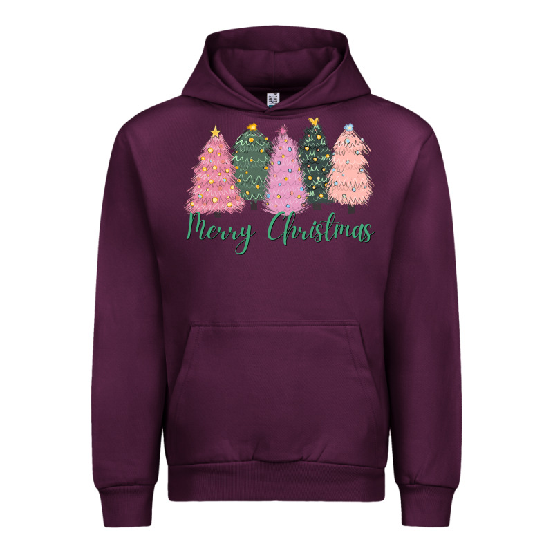 Merry Christmas Trees Urban Hoodie by CowGirlArtShop | Teevron
