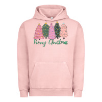 Pigment Salmon merry christmas trees Urban Hoodie - CowGirlArtShop