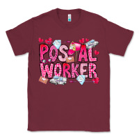 Burgundy Postal Worker Classic Tee - CowhideDigitalArt
