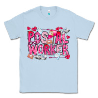 Dusty Blue Postal Worker Classic Tee - CowhideDigitalArt