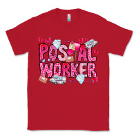 Red Postal Worker Classic Tee - CowhideDigitalArt