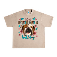 French Oak life is better with a bulldog Urban Heavy Tee - Jasminsmagicworld