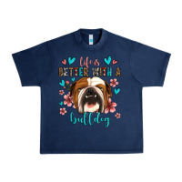 Navy life is better with a bulldog Urban Heavy Tee - Jasminsmagicworld