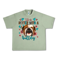 Oil Green life is better with a bulldog Urban Heavy Tee - Jasminsmagicworld