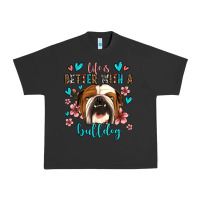 Pigment Black life is better with a bulldog Urban Heavy Tee - Jasminsmagicworld