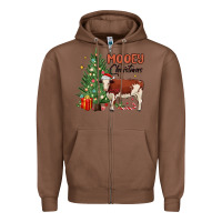 Chestnut mooey christmas Zipper Hoodie - MaliasSmallBusiness