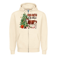 Sandshell mooey christmas Zipper Hoodie - MaliasSmallBusiness
